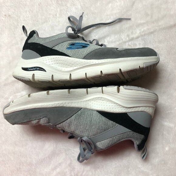 Skechers Arch Fit - Roykon 232205 Men's Athletic Shoes Grey/Black 7.5 US - Picture 3 of 9